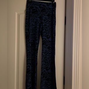 Urban Outfitters Blue and Black Flare Leggings. Size M. Good quality and deal!